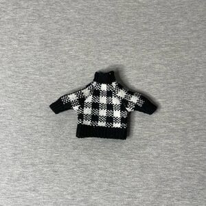 Muk Luks Men's Black & White Plaid Rib Knit Bottle Sweater